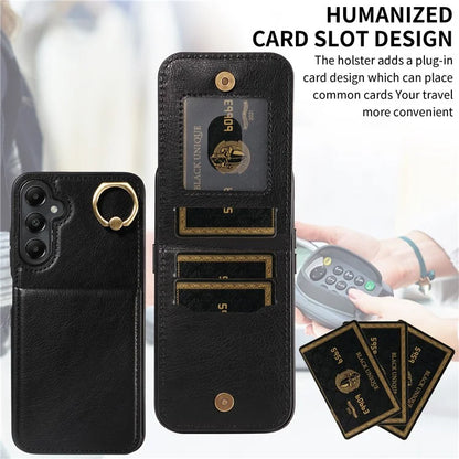 004 For Samsung Galaxy A05s 4G Case Leather Card Holder Kickstand Phone Cover