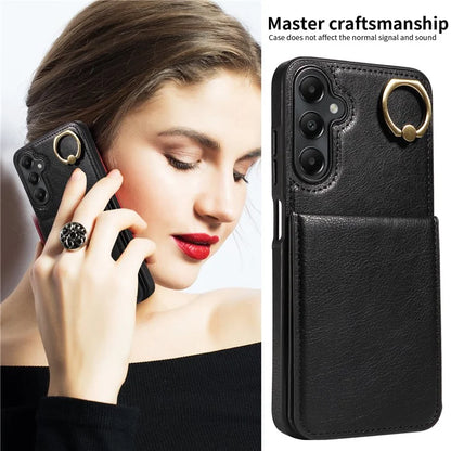 004 For Samsung Galaxy A05s 4G Case Leather Card Holder Kickstand Phone Cover