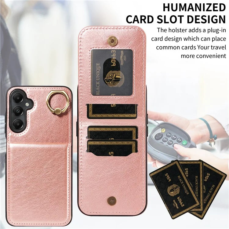 004 For Samsung Galaxy A05s 4G Case Leather Card Holder Kickstand Phone Cover