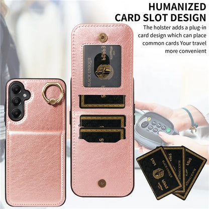 004 For Samsung Galaxy A05s 4G Case Leather Card Holder Kickstand Phone Cover