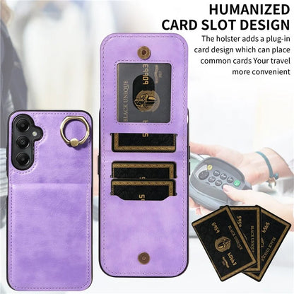 004 For Samsung Galaxy A05s 4G Case Leather Card Holder Kickstand Phone Cover