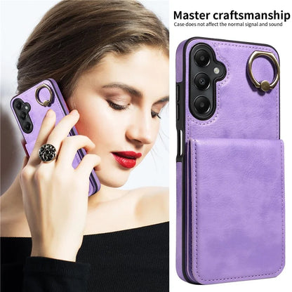 004 For Samsung Galaxy A05s 4G Case Leather Card Holder Kickstand Phone Cover