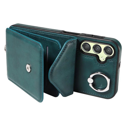 005 For Samsung Galaxy A25 5G (Global) (161.0 X 76.5 X 8.3mm) Case PU Leather+TPU Crossbody Phone Cover Card Slots