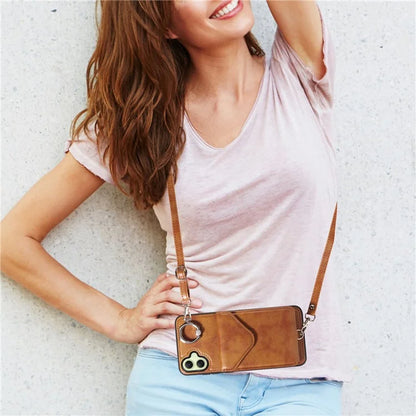 005 For Samsung Galaxy A05 4G Case Card Holder Litichi Grain Leather+TPU Crossbody Phone Cover