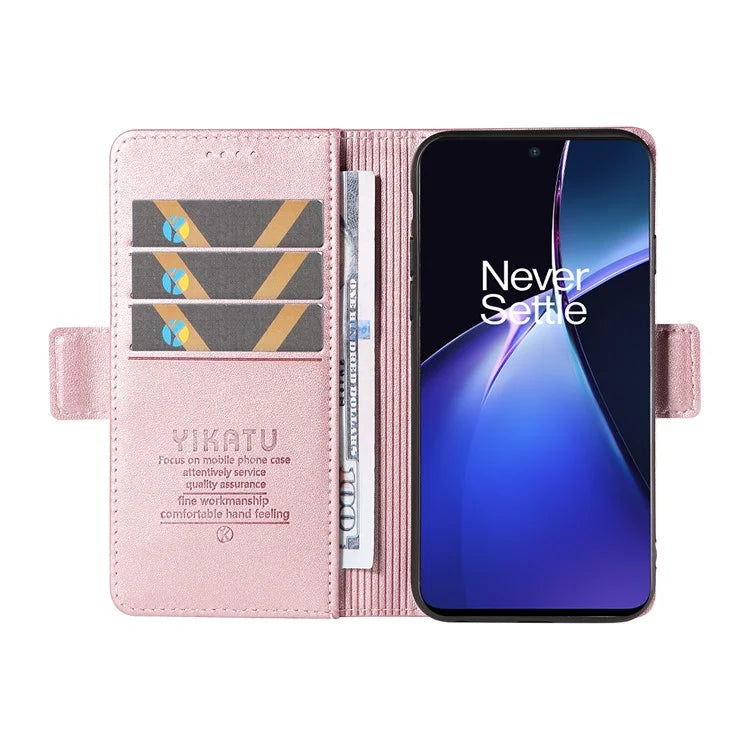 YIKATU YK-003 For OnePlus Nord CE4 Lite 5G / Oppo K12x 5G (China) Case Card Holder Stand Leather Phone Cover