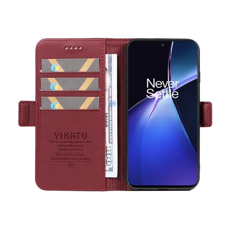 YIKATU YK-003 For OnePlus Nord CE4 Lite 5G / Oppo K12x 5G (China) Case Card Holder Stand Leather Phone Cover