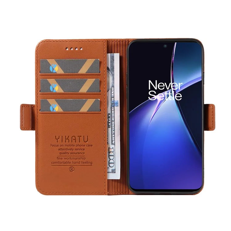 YIKATU YK-003 For OnePlus Nord CE4 Lite 5G / Oppo K12x 5G (China) Case Card Holder Stand Leather Phone Cover