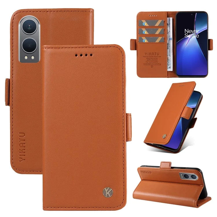 YIKATU YK-003 For OnePlus Nord CE4 Lite 5G / Oppo K12x 5G (China) Case Card Holder Stand Leather Phone Cover