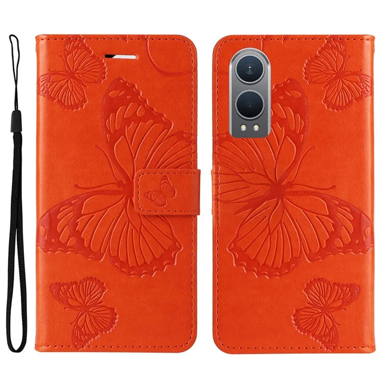 KT Imprinting Flower Series-2 For OnePlus Nord CE4 Lite 5G / Oppo K12x 5G (China) Case Floral Butterfly Leather Phone Cover Card Holder