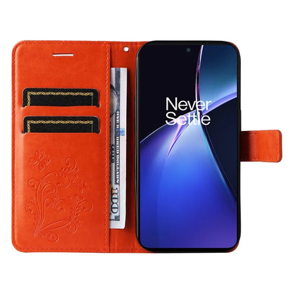 KT Imprinting Flower Series-2 For OnePlus Nord CE4 Lite 5G / Oppo K12x 5G (China) Case Floral Butterfly Leather Phone Cover Card Holder