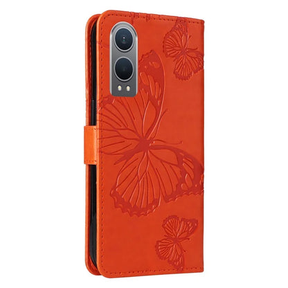 KT Imprinting Flower Series-2 For OnePlus Nord CE4 Lite 5G / Oppo K12x 5G (China) Case Floral Butterfly Leather Phone Cover Card Holder