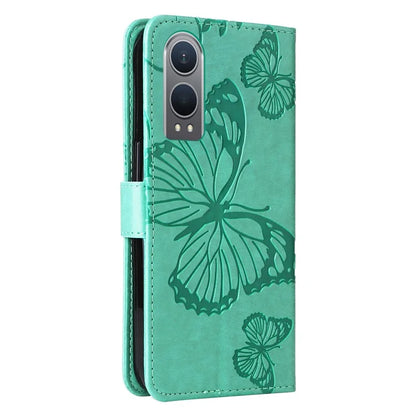 KT Imprinting Flower Series-2 For OnePlus Nord CE4 Lite 5G / Oppo K12x 5G (China) Case Floral Butterfly Leather Phone Cover Card Holder
