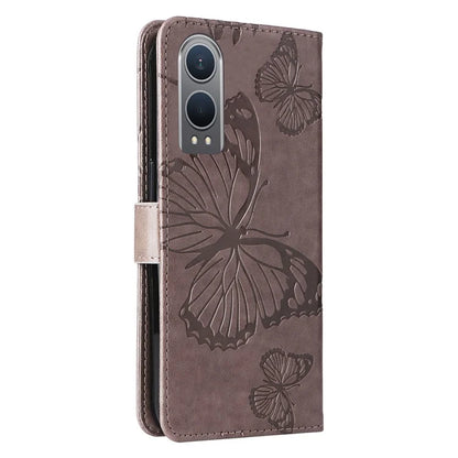 KT Imprinting Flower Series-2 For OnePlus Nord CE4 Lite 5G / Oppo K12x 5G (China) Case Floral Butterfly Leather Phone Cover Card Holder