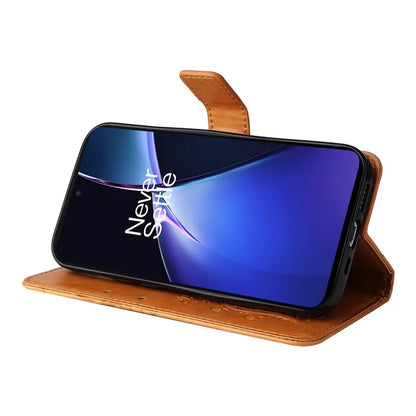 KT Imprinting Flower Series-2 For OnePlus Nord CE4 Lite 5G / Oppo K12x 5G (China) Case Floral Butterfly Leather Phone Cover Card Holder