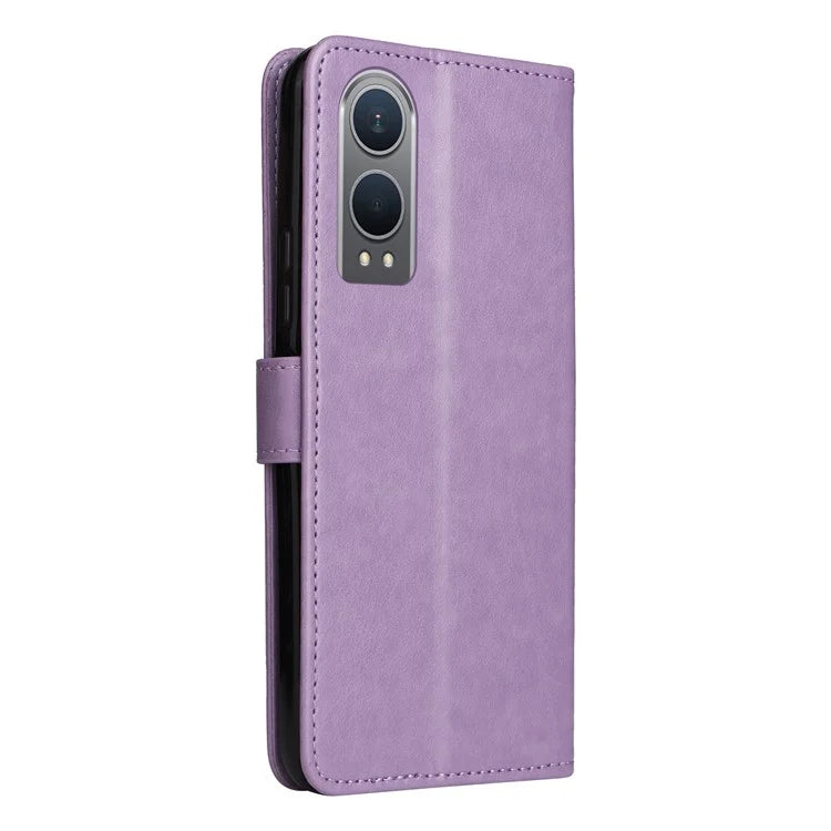 KT Imprinting Flower Series-4 For OnePlus Nord CE4 Lite 5G / Oppo K12x 5G (China) Case Cat Bee Protective Flip Leather Phone Cover