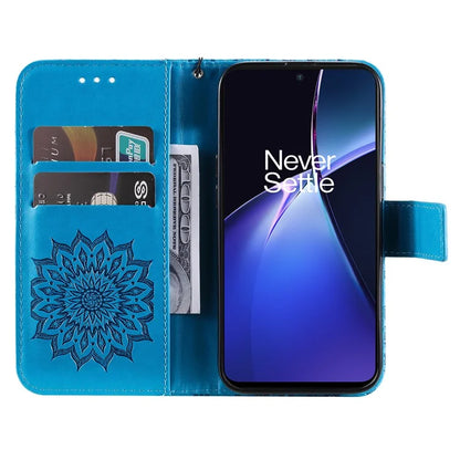 KT Imprinting Flower Series-1 For OnePlus Nord CE4 Lite 5G / Oppo K12x 5G (China) Case Sunflower Leather Card Holder Folio Phone Cover