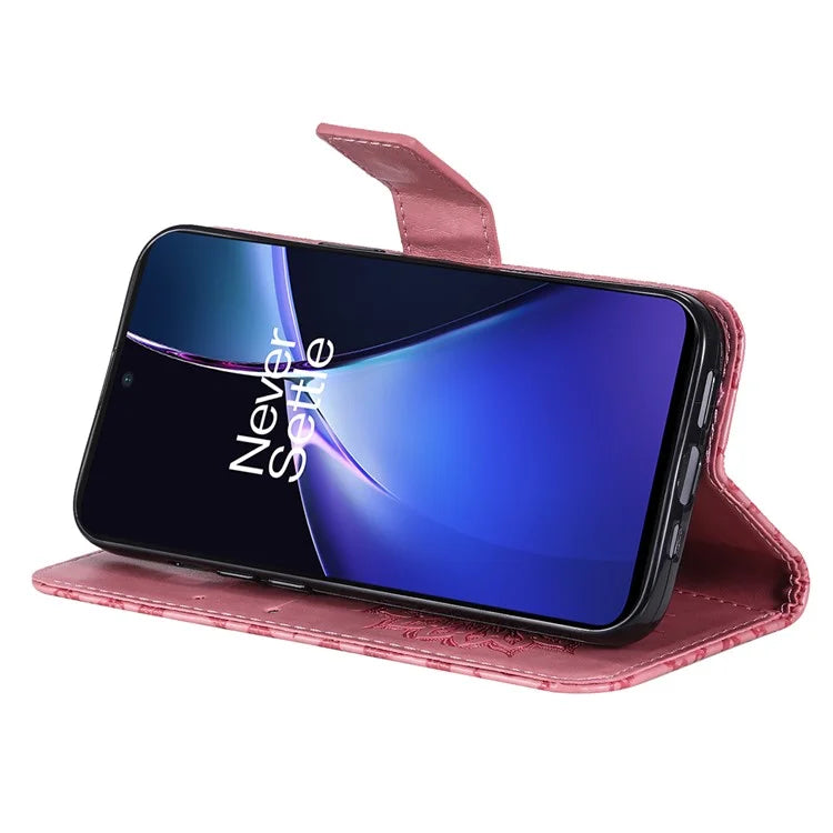 KT Imprinting Flower Series-1 For OnePlus Nord CE4 Lite 5G / Oppo K12x 5G (China) Case Sunflower Leather Card Holder Folio Phone Cover