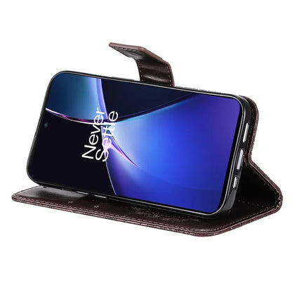 KT Imprinting Flower Series-1 For OnePlus Nord CE4 Lite 5G / Oppo K12x 5G (China) Case Sunflower Leather Card Holder Folio Phone Cover