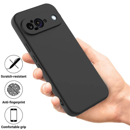 For Google Pixel 9 Case Liquid Silicone Shockproof Phone Cover with Hand Strap