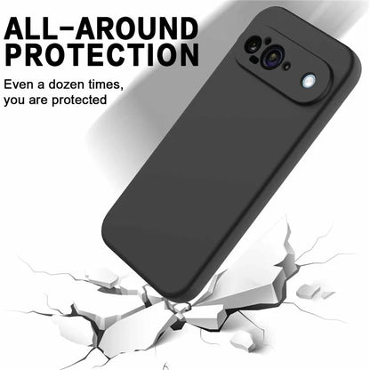 For Google Pixel 9 Case Liquid Silicone Shockproof Phone Cover with Hand Strap
