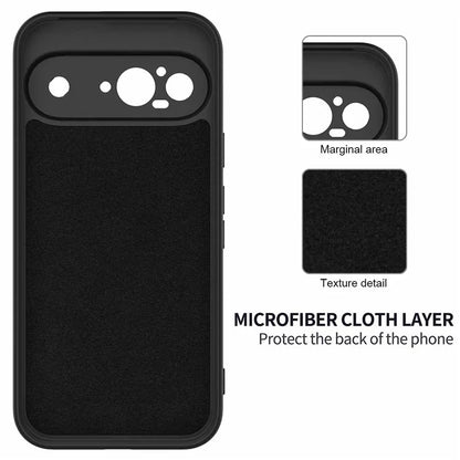 For Google Pixel 9 Case Liquid Silicone Shockproof Phone Cover with Hand Strap