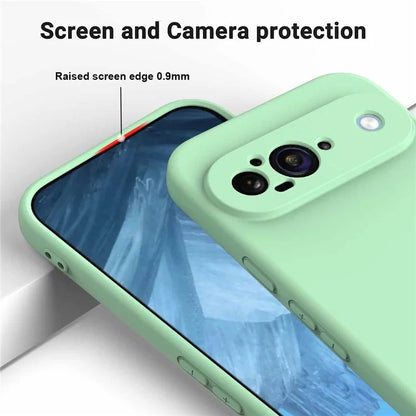 For Google Pixel 9 Case Liquid Silicone Shockproof Phone Cover with Hand Strap