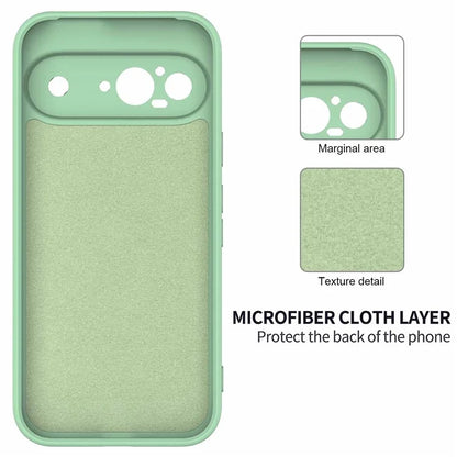 For Google Pixel 9 Case Liquid Silicone Shockproof Phone Cover with Hand Strap