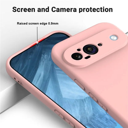 For Google Pixel 9 Case Liquid Silicone Shockproof Phone Cover with Hand Strap