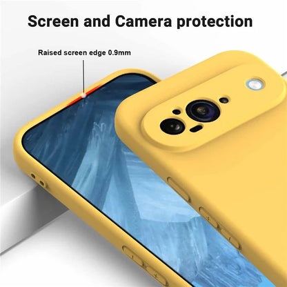 For Google Pixel 9 Case Liquid Silicone Shockproof Phone Cover with Hand Strap