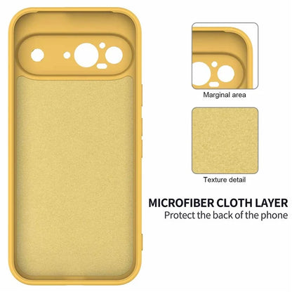 For Google Pixel 9 Case Liquid Silicone Shockproof Phone Cover with Hand Strap