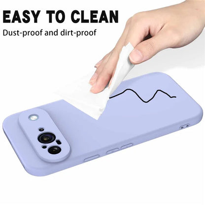 For Google Pixel 9 Case Liquid Silicone Shockproof Phone Cover with Hand Strap