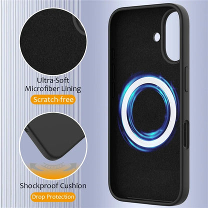For iPhone 16 Case Compatible with MagSafe Anti-Drop Liquid Silicone Phone Cover