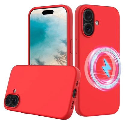 For iPhone 16 Case Compatible with MagSafe Anti-Drop Liquid Silicone Phone Cover