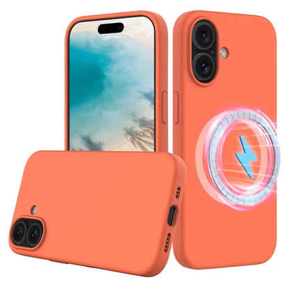For iPhone 16 Case Compatible with MagSafe Anti-Drop Liquid Silicone Phone Cover