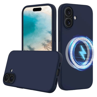 For iPhone 16 Case Compatible with MagSafe Anti-Drop Liquid Silicone Phone Cover