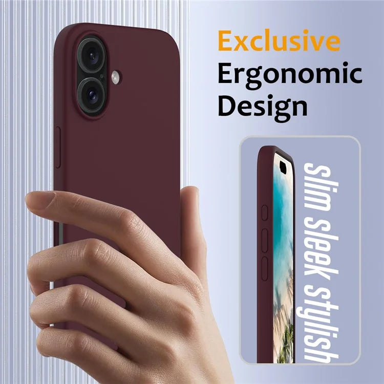 For iPhone 16 Plus Case Liquid Silicone Phone Cover Compatible with MagSafe