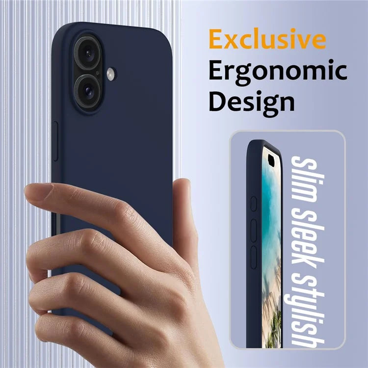 For iPhone 16 Plus Case Liquid Silicone Phone Cover Compatible with MagSafe