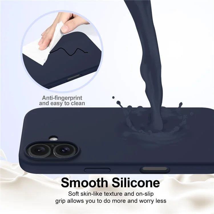 For iPhone 16 Plus Case Liquid Silicone Phone Cover Compatible with MagSafe