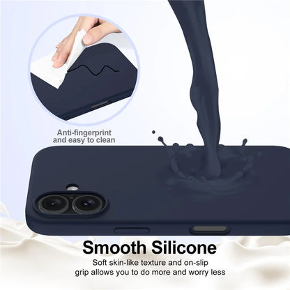 For iPhone 16 Plus Case Liquid Silicone Phone Cover Compatible with MagSafe