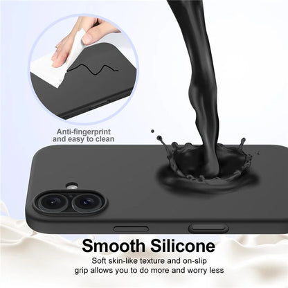 For iPhone 16 Plus Case Liquid Silicone Phone Cover Compatible with MagSafe
