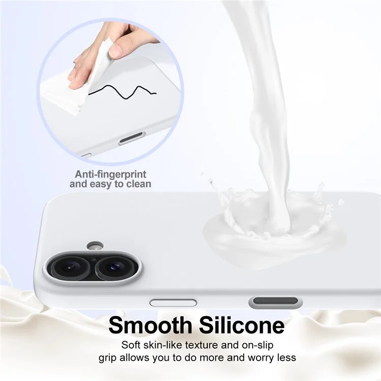 For iPhone 16 Plus Case Liquid Silicone Phone Cover Compatible with MagSafe