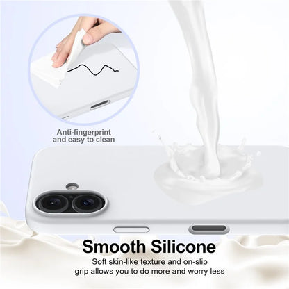 For iPhone 16 Plus Case Liquid Silicone Phone Cover Compatible with MagSafe