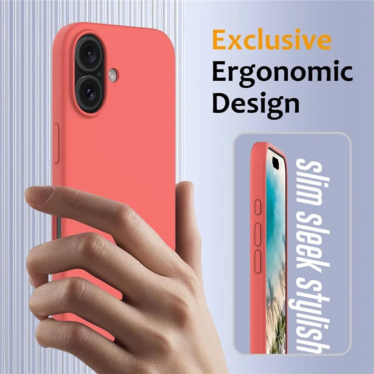 For iPhone 16 Plus Case Liquid Silicone Phone Cover Compatible with MagSafe