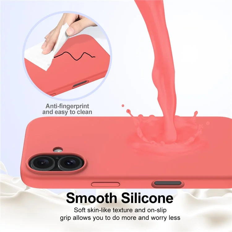 For iPhone 16 Plus Case Liquid Silicone Phone Cover Compatible with MagSafe