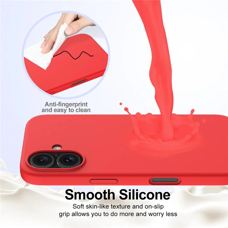 For iPhone 16 Plus Case Liquid Silicone Phone Cover Compatible with MagSafe