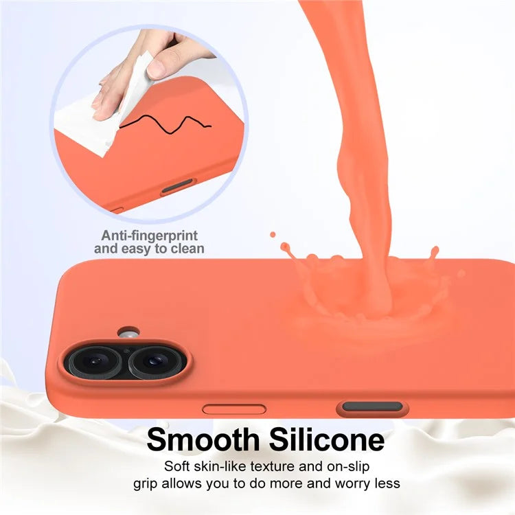 For iPhone 16 Plus Case Liquid Silicone Phone Cover Compatible with MagSafe