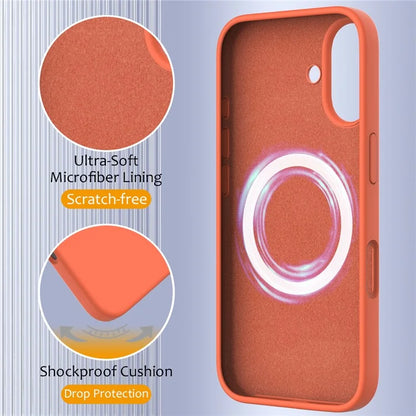For iPhone 16 Plus Case Liquid Silicone Phone Cover Compatible with MagSafe