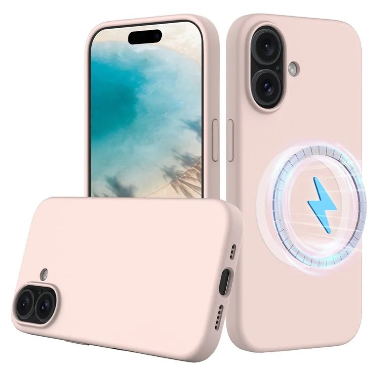 For iPhone 16 Plus Case Liquid Silicone Phone Cover Compatible with MagSafe