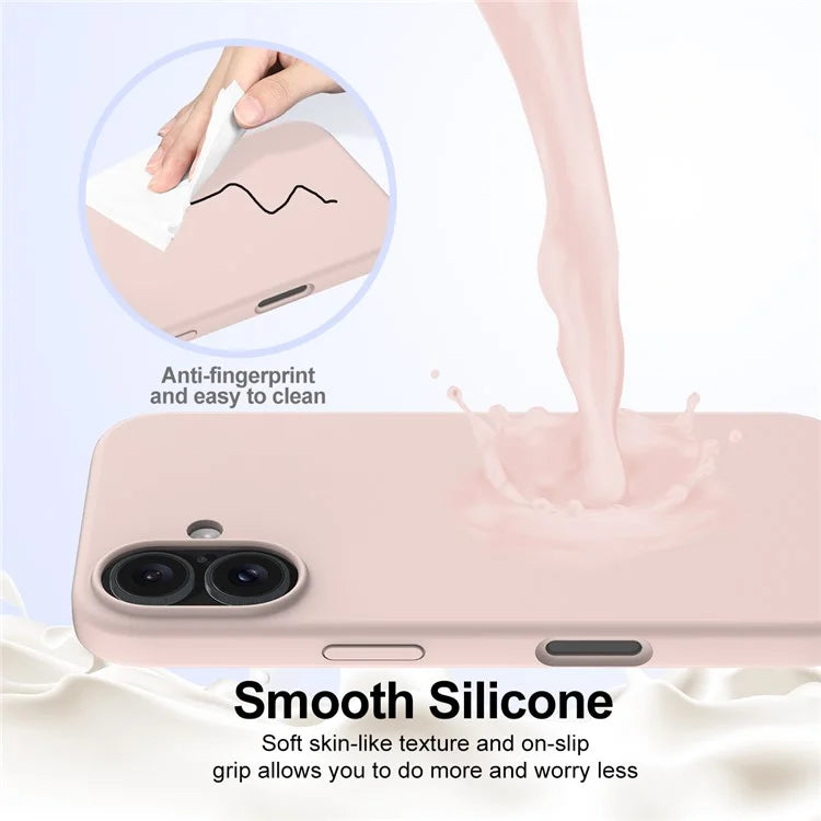 For iPhone 16 Plus Case Liquid Silicone Phone Cover Compatible with MagSafe