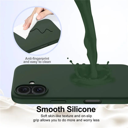 For iPhone 16 Plus Case Liquid Silicone Phone Cover Compatible with MagSafe